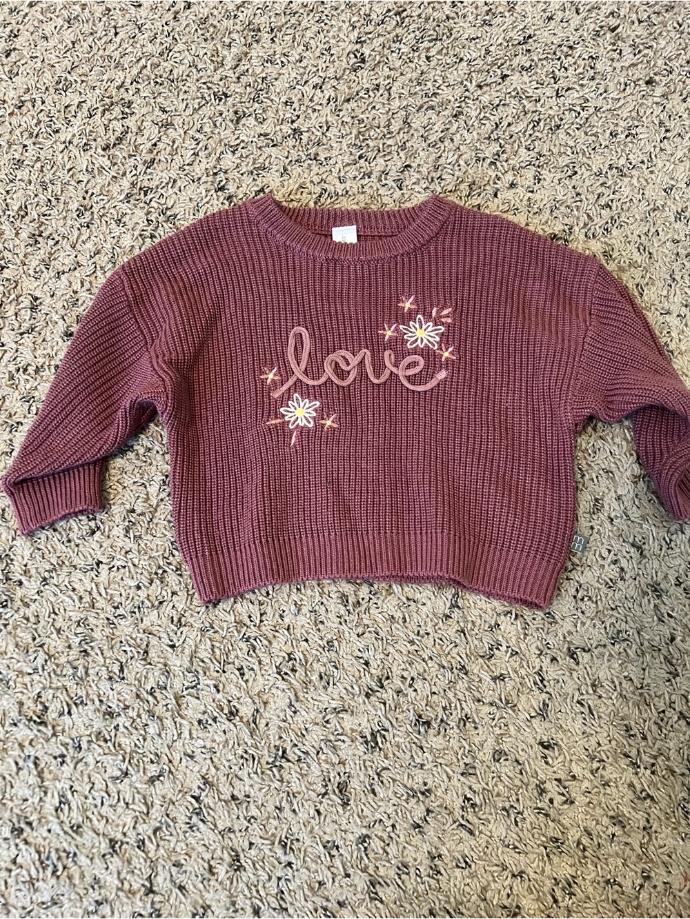 Modern Moments Embroidered Love Sweater - 18 Months